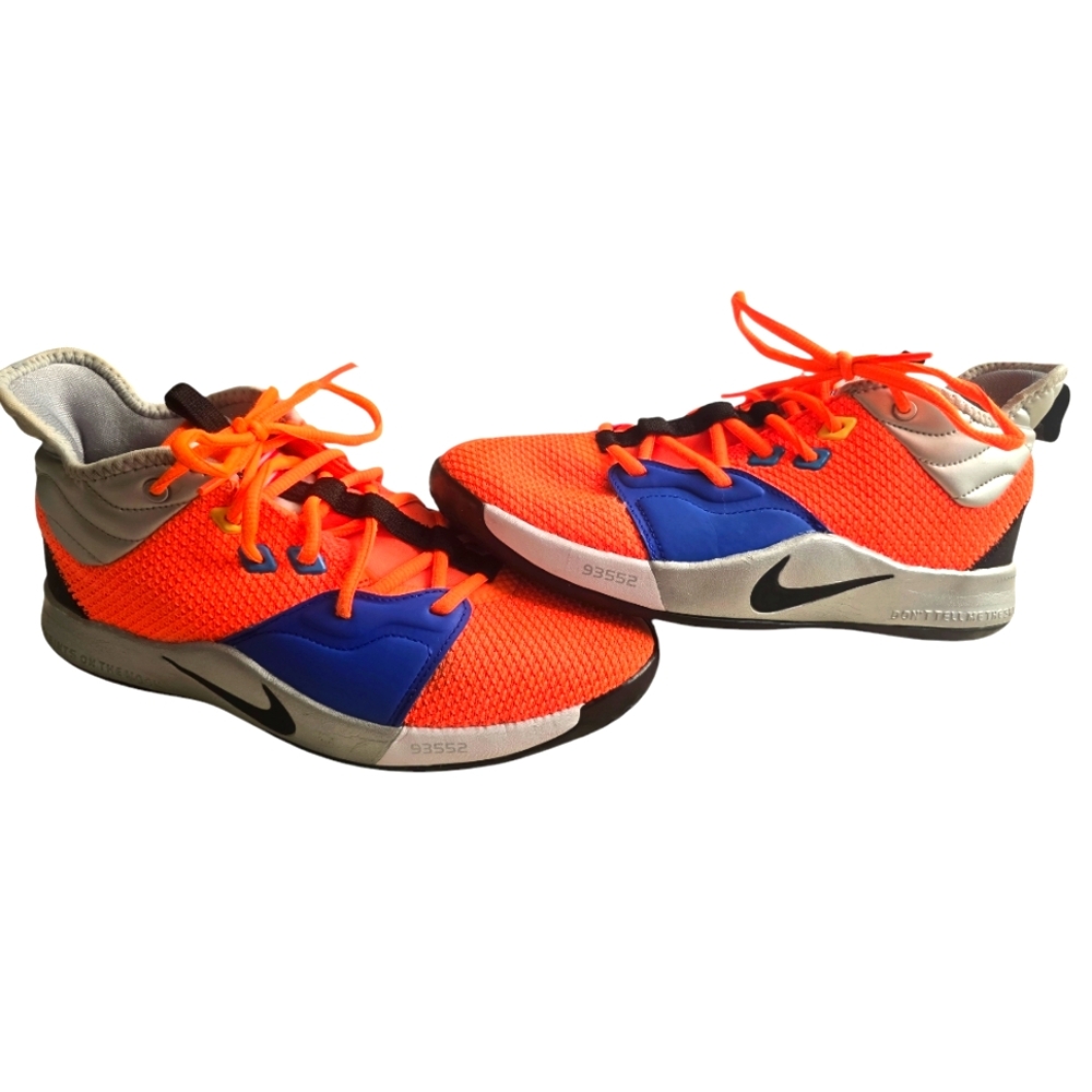 Nike Paul George Nasa orange shoes youth Sz 7Y